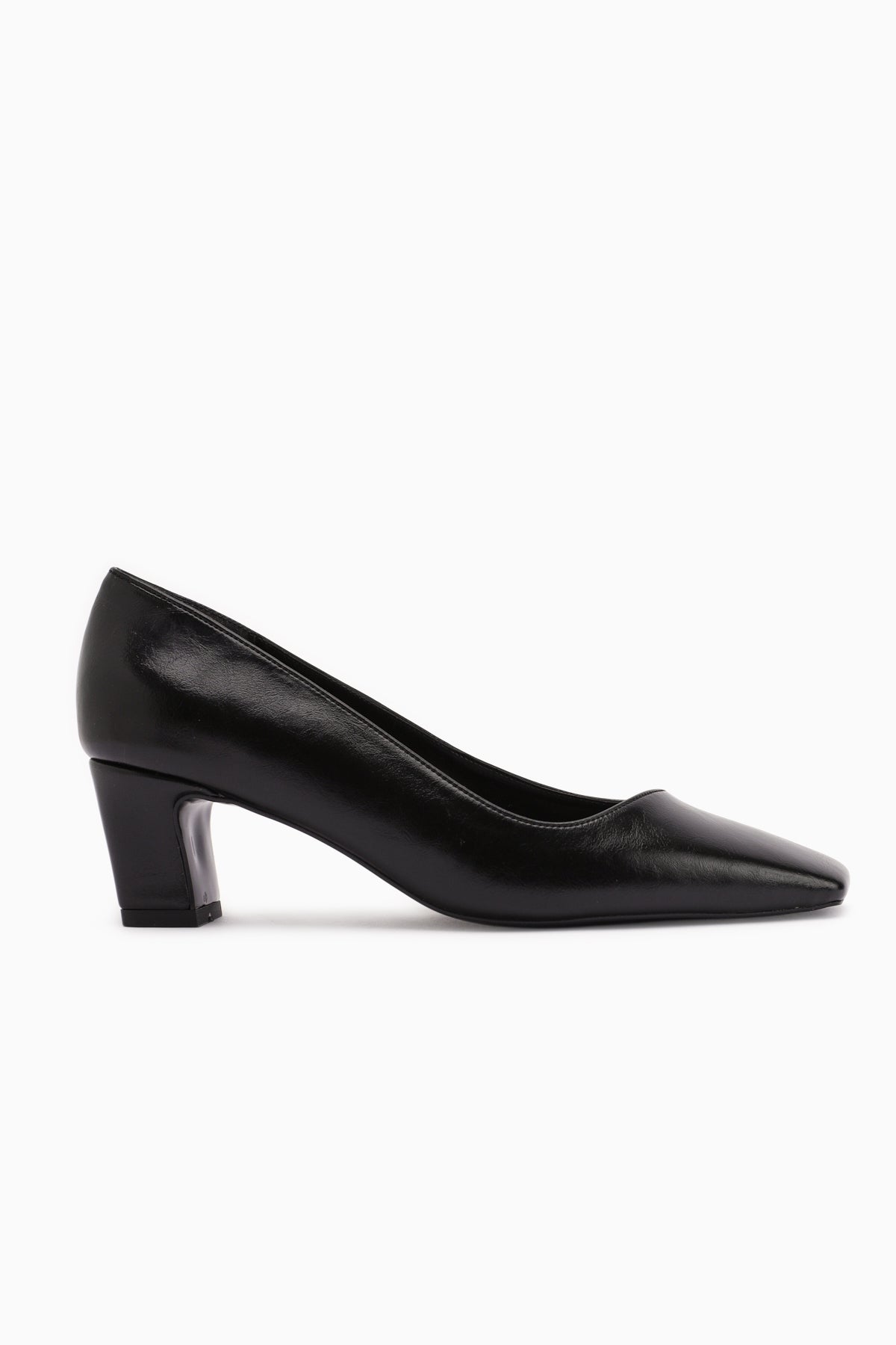 Jelina Black Chunky Heeled Women's Shoes