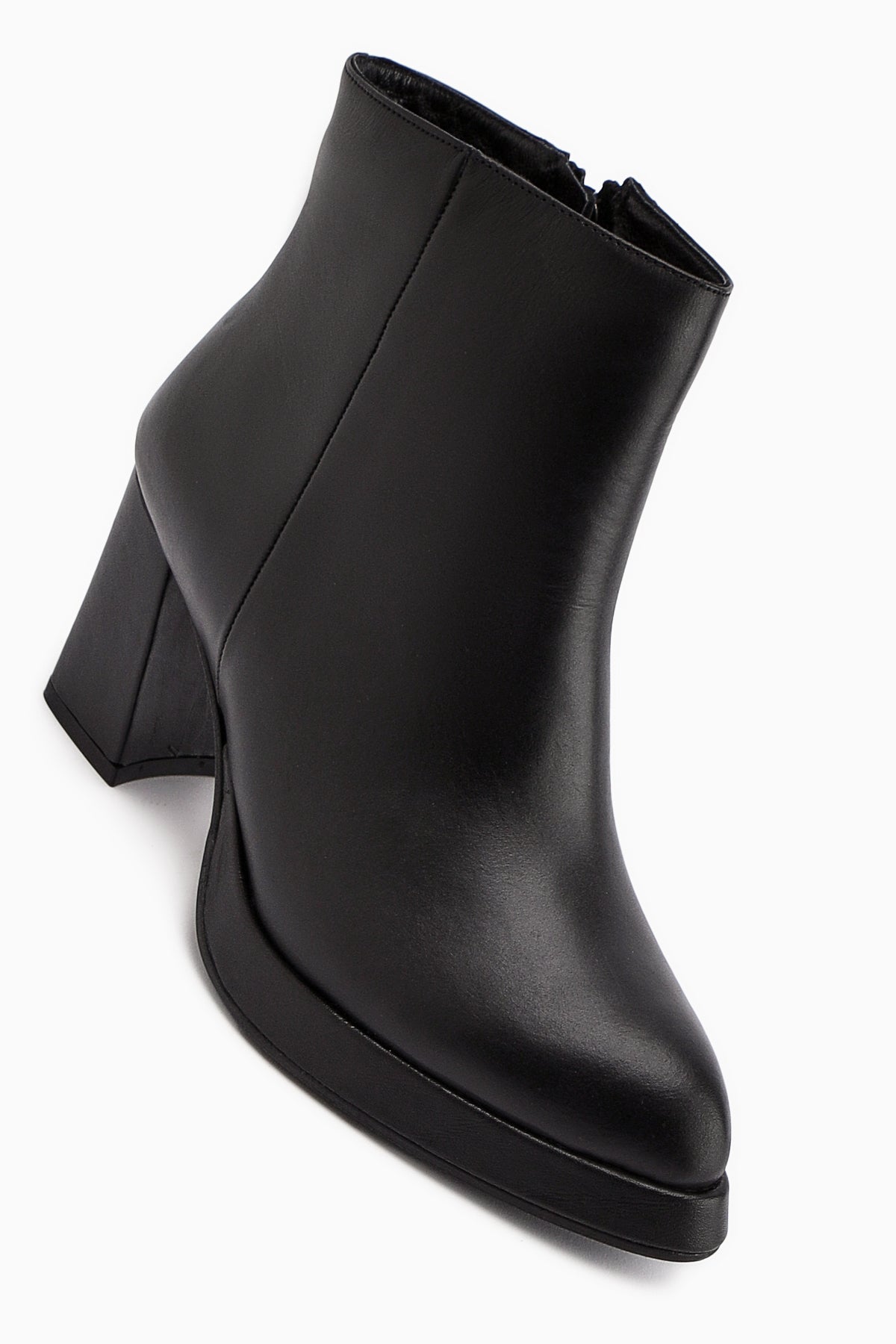 Gaby – Genuine Leather Black Platform-Heel Boot (Women)