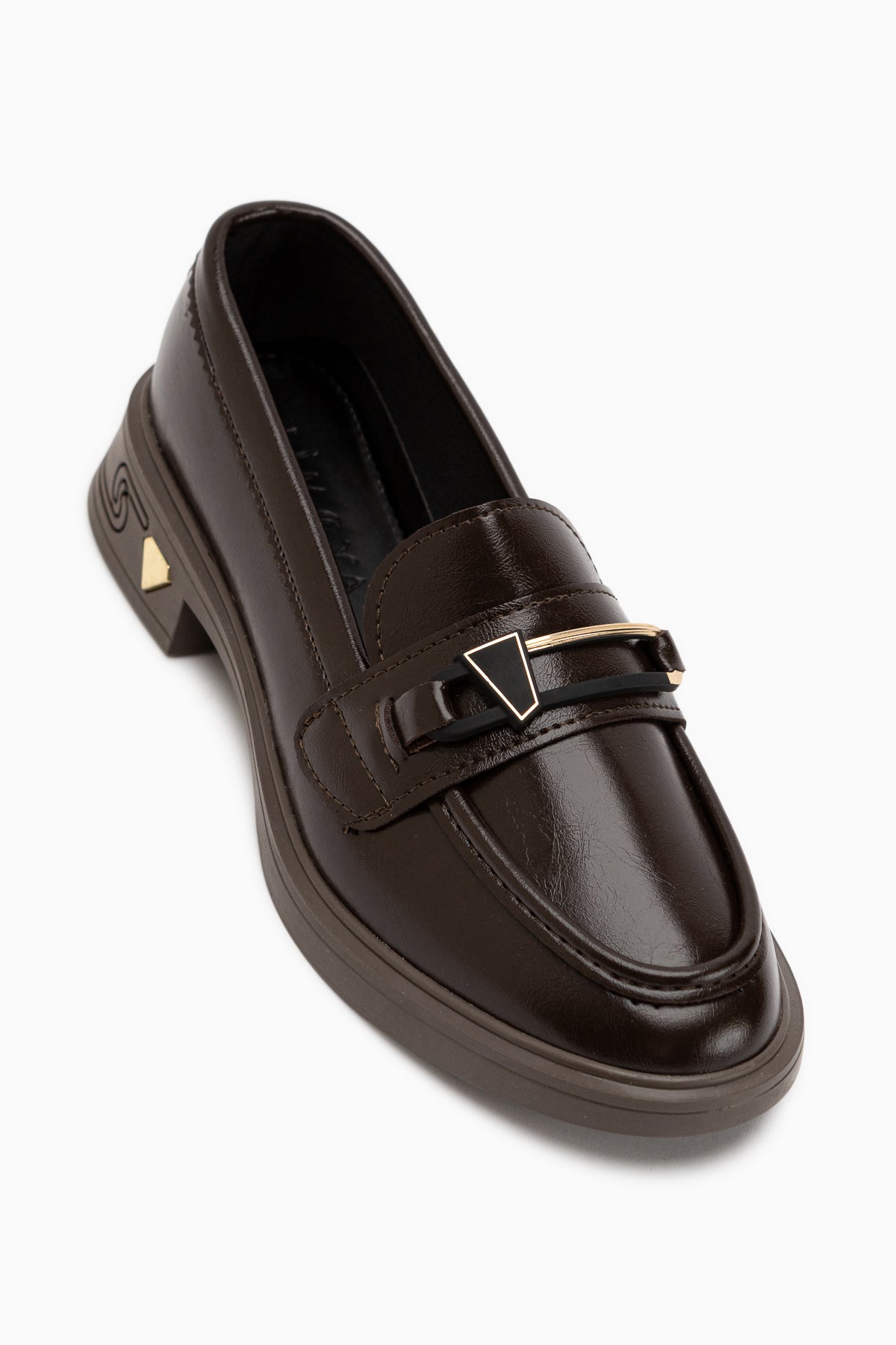 Emilia Brown Buckled Women’s Loafer Daily Shoes