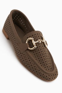 Rian Genuine Leather Mink Buckled Women’s Ballet Flats
