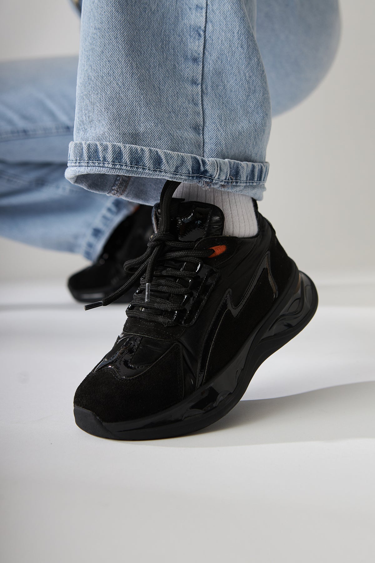 Tolin Black Parachute Fabric Women’s Sneakers