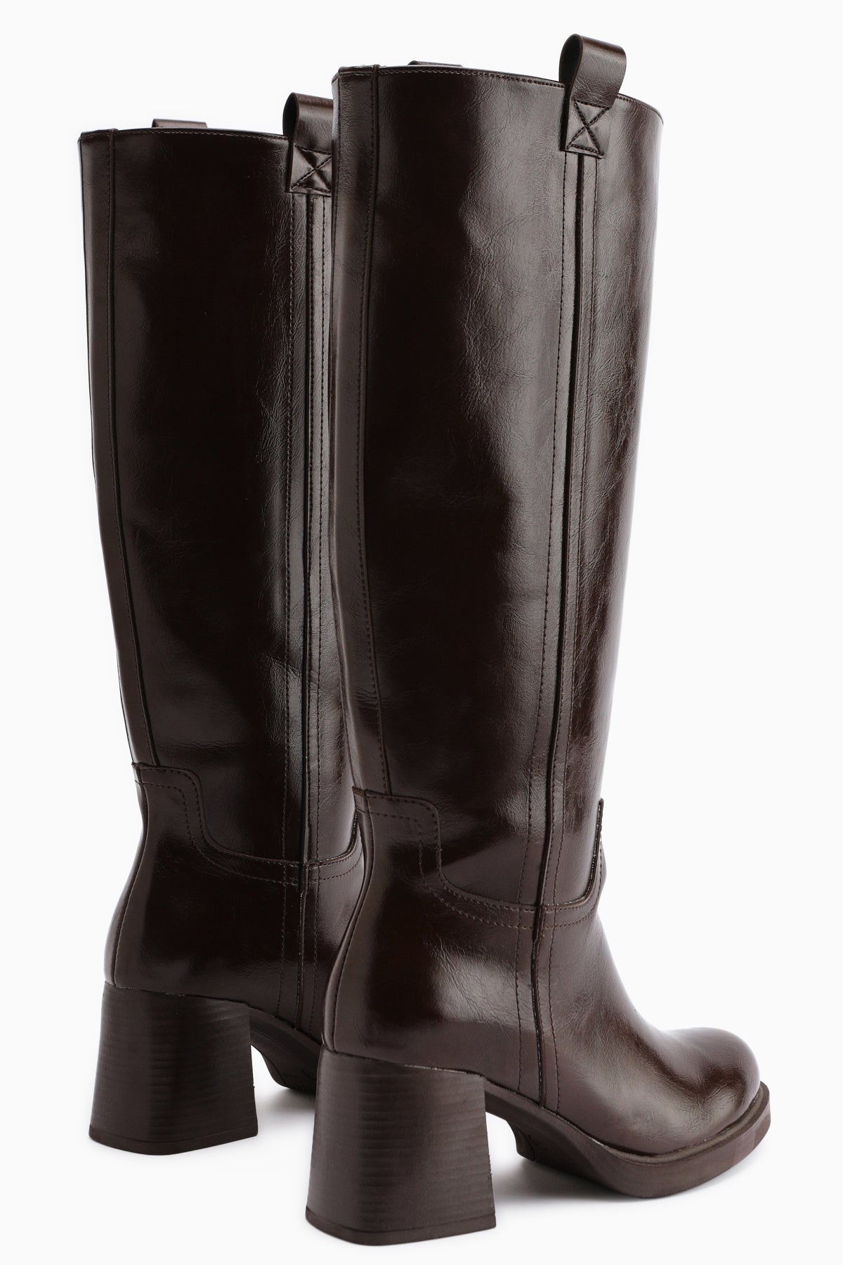Celine Coffee Heeled Women's Boot