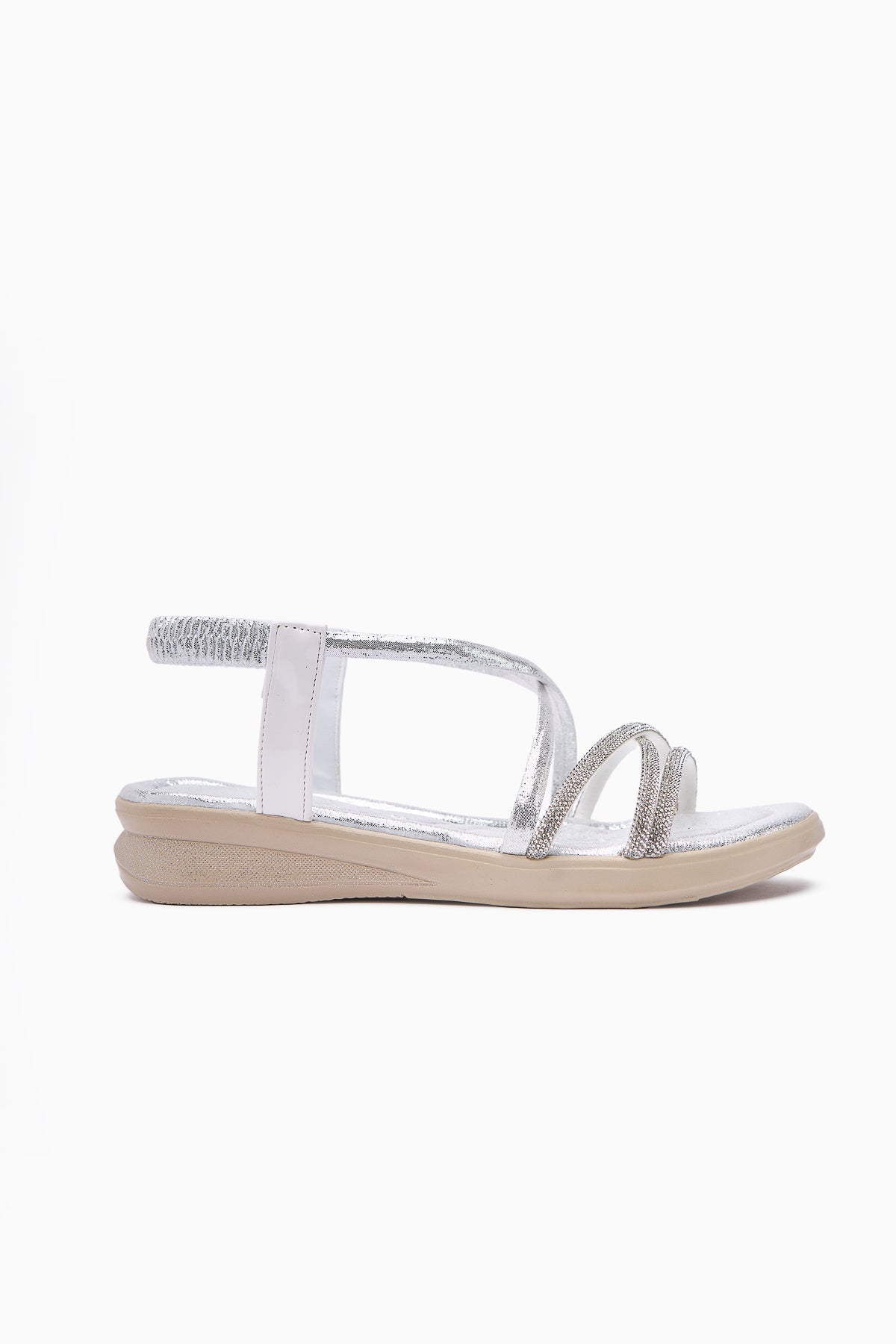 Taida Silver Stone-Embellished Women's Sandal
