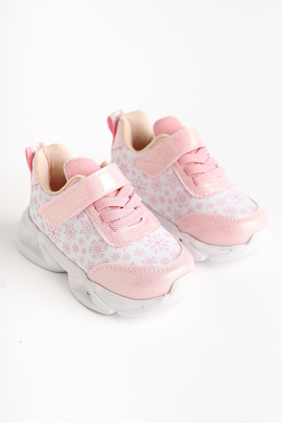 Denisa Powder Snow Themed Light-Up Baby Athletic Shoes