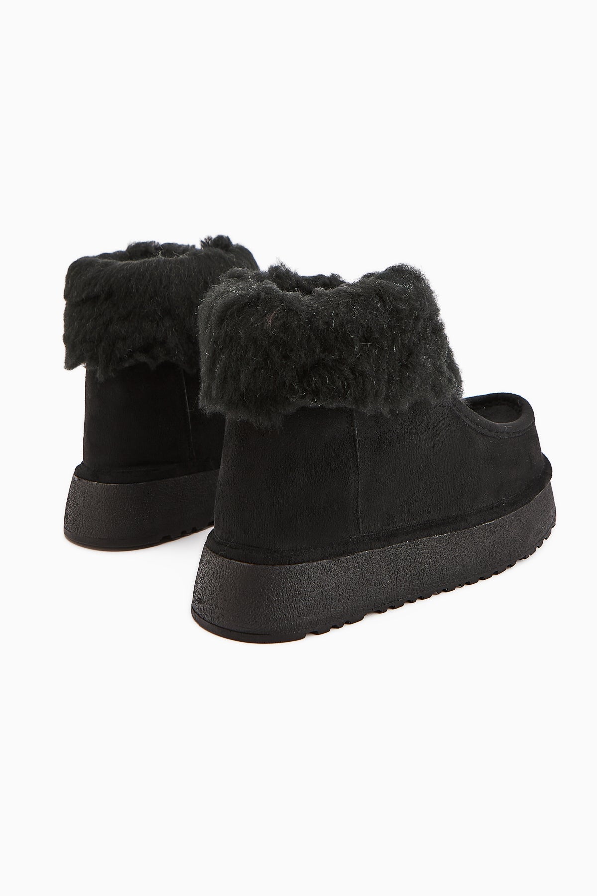 Erva Black Suede Fur Women's Boot