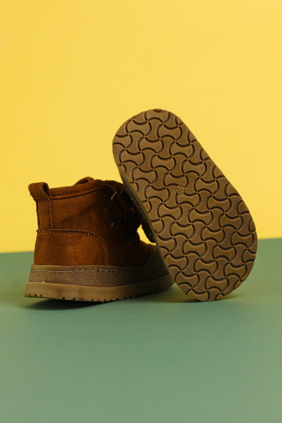 Heddy Taba Suede Velcro Baby Boots