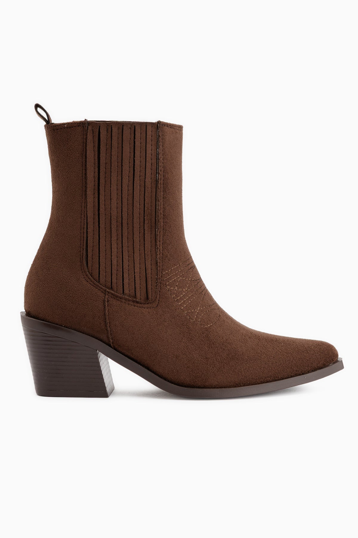 Elvia Brown Suede Elastic Women’s Boots