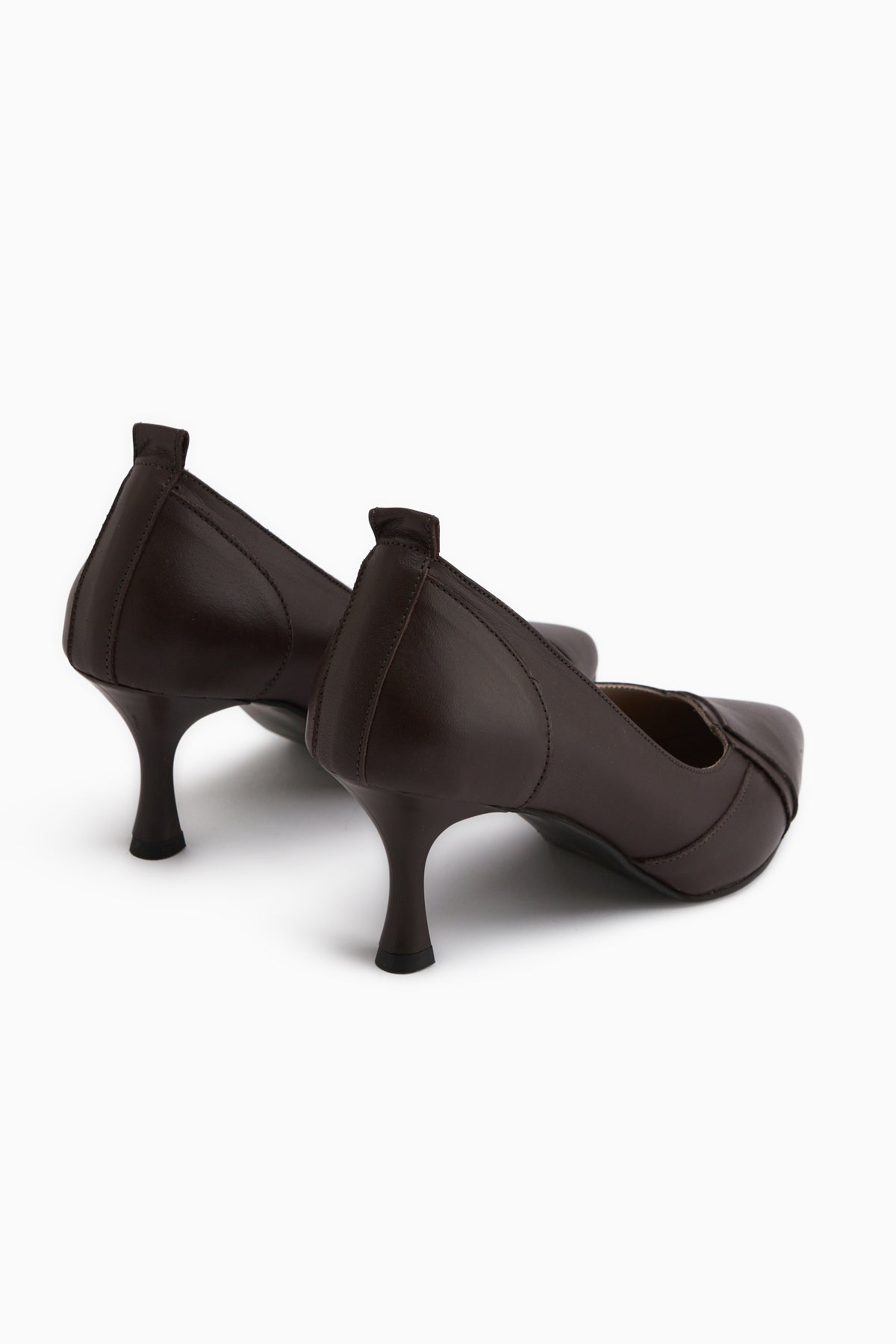 Mirella Genuine Leather Brown Women’s Heeled Shoes