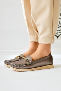 Tola Platinum Buckle Detailed Women’s Shoes