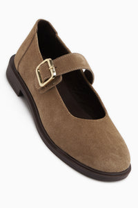 Senta Genuine Leather Mink Suede Buckled Women’s Casual Shoes