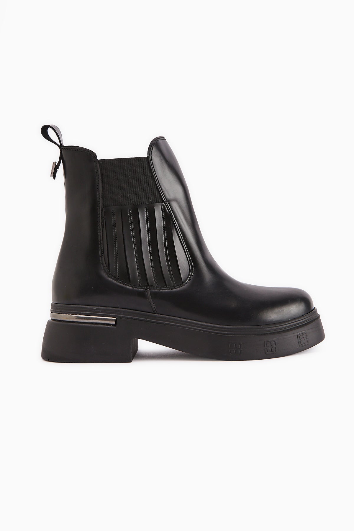 Pava Black Patent Heeled Detail Women’s Boots
