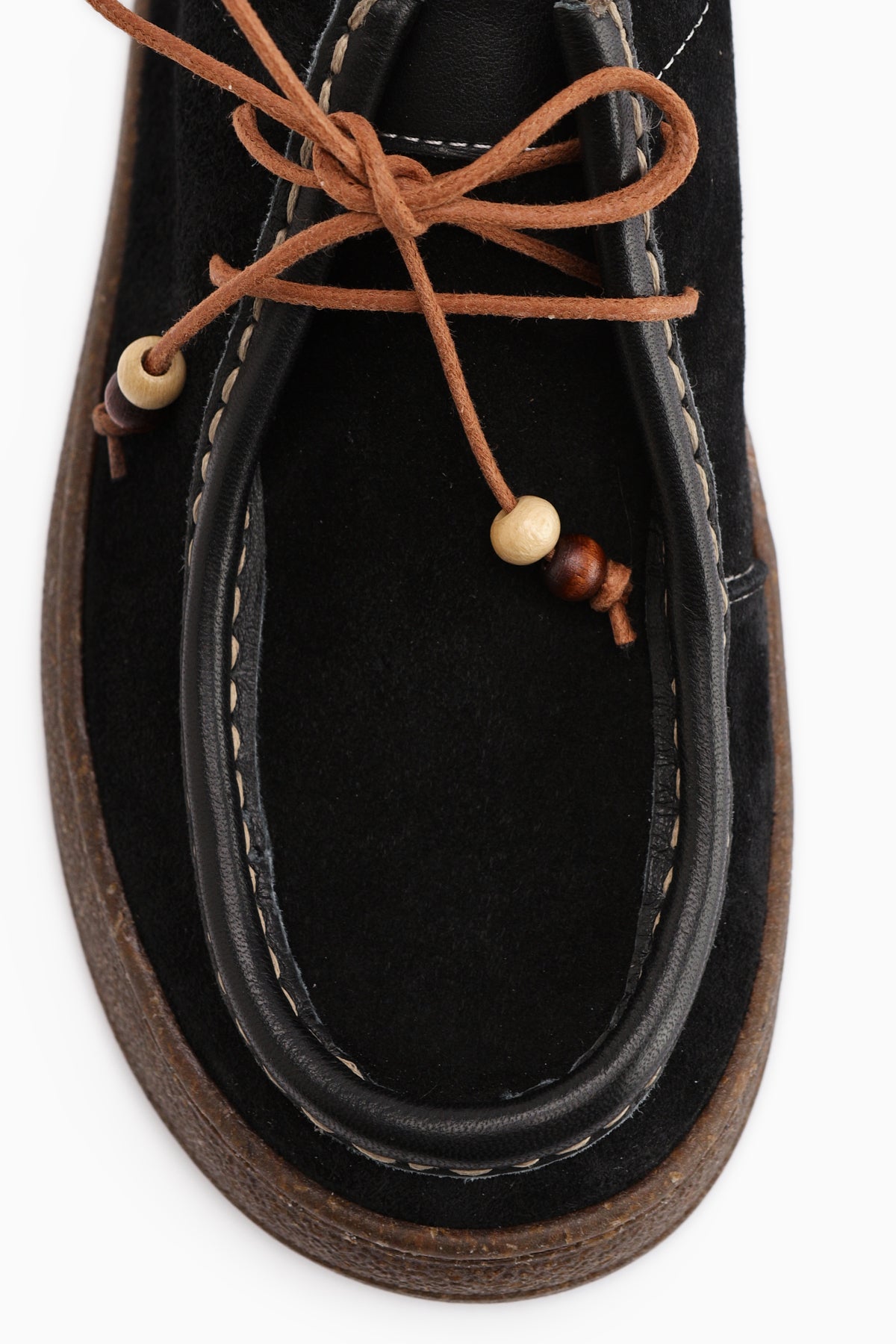 Polin Genuine Leather Black Suede Lace-Up Daily Loafer Shoes