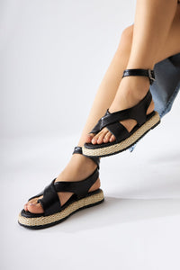 Kani Black Thong Women's Sandals