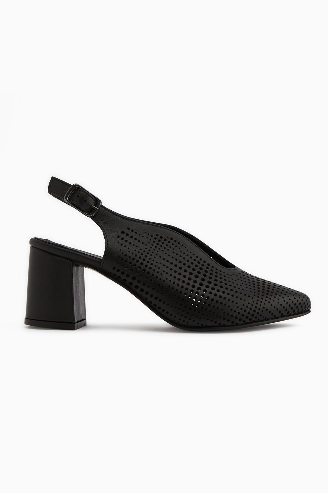 Nury Genuine Leather Black Women’s Heeled Shoes