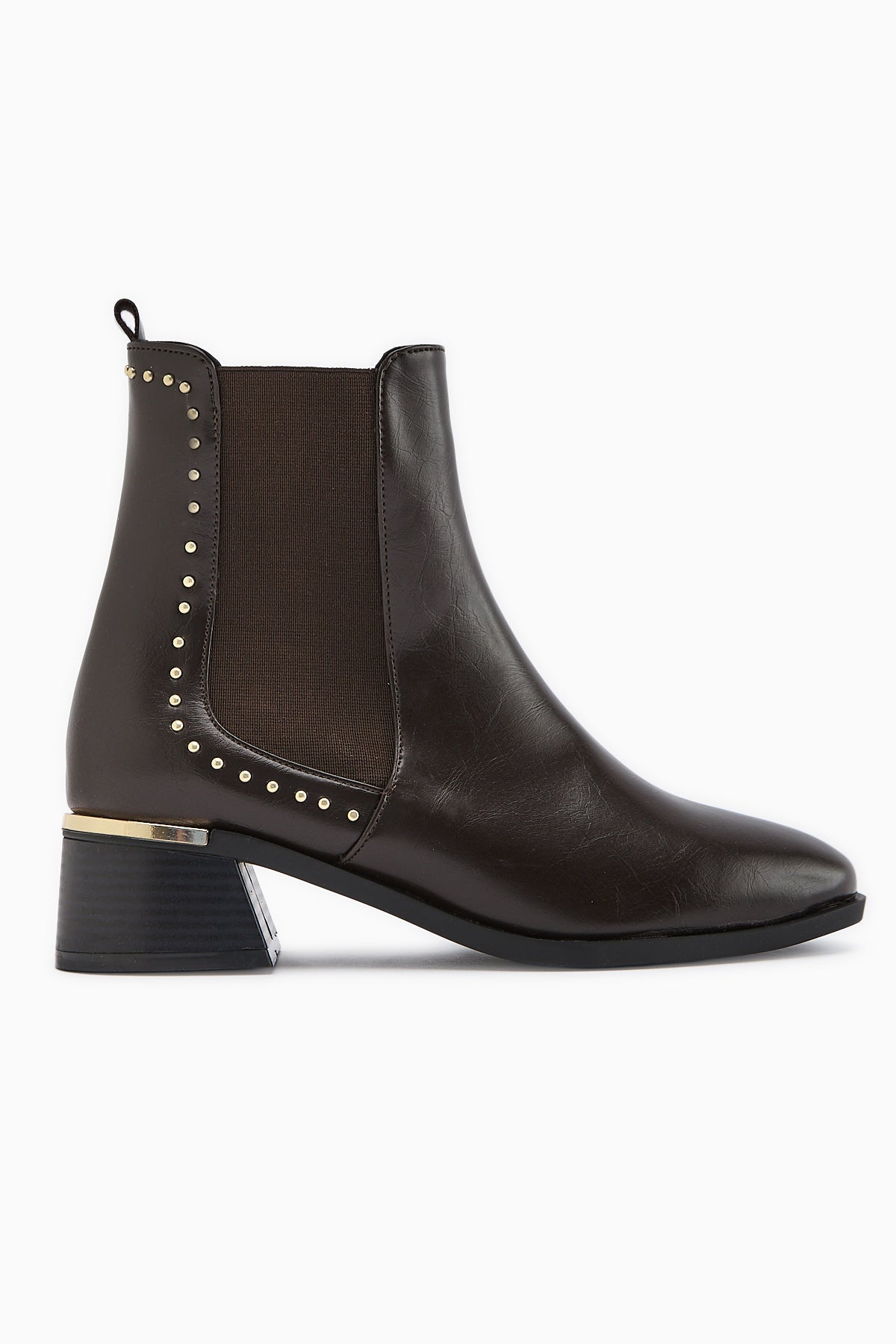Jane – Brown Elasticized Heeled Boot (Women)