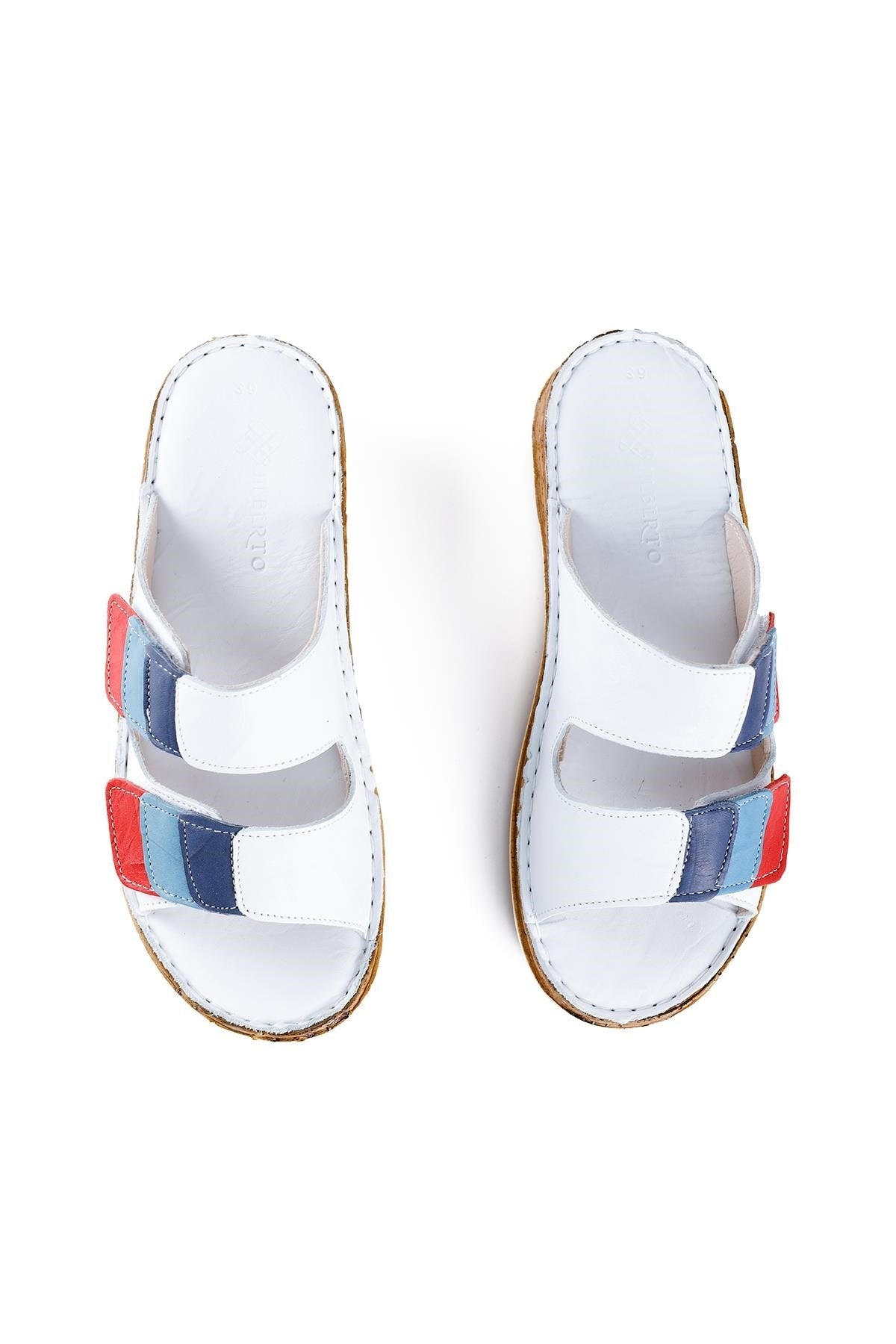 Kassid Genuine Leather White Comfort Slipper