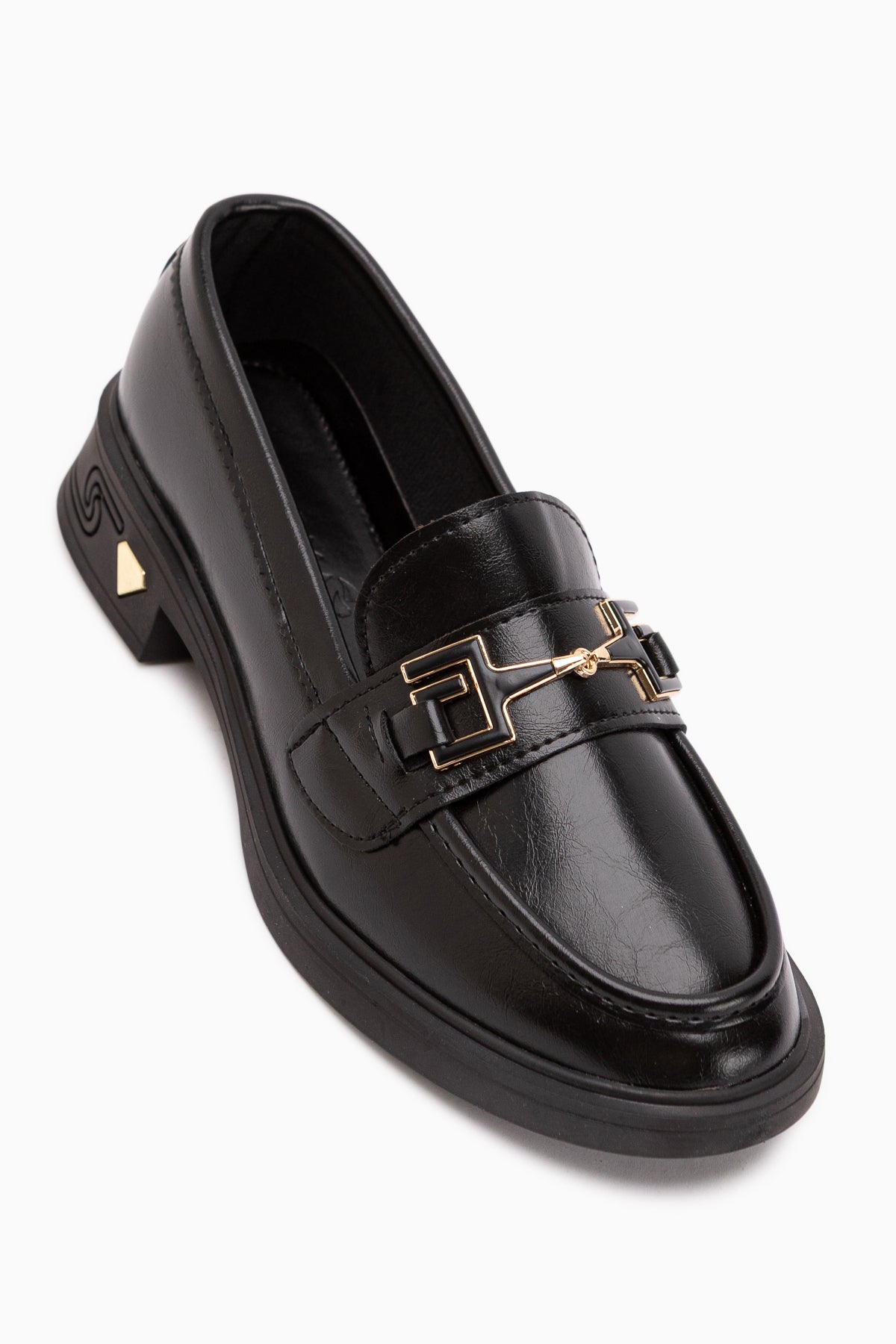 Clarie Black Buckled Women’s Loafer Daily Shoes