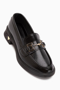 Clarie Black Buckled Women’s Loafer Daily Shoes