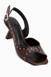 Suny Brown Heeled Women’s Sandal