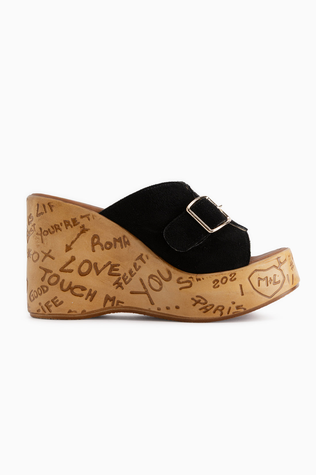 Kristin Black Wedge Women’s Slippers