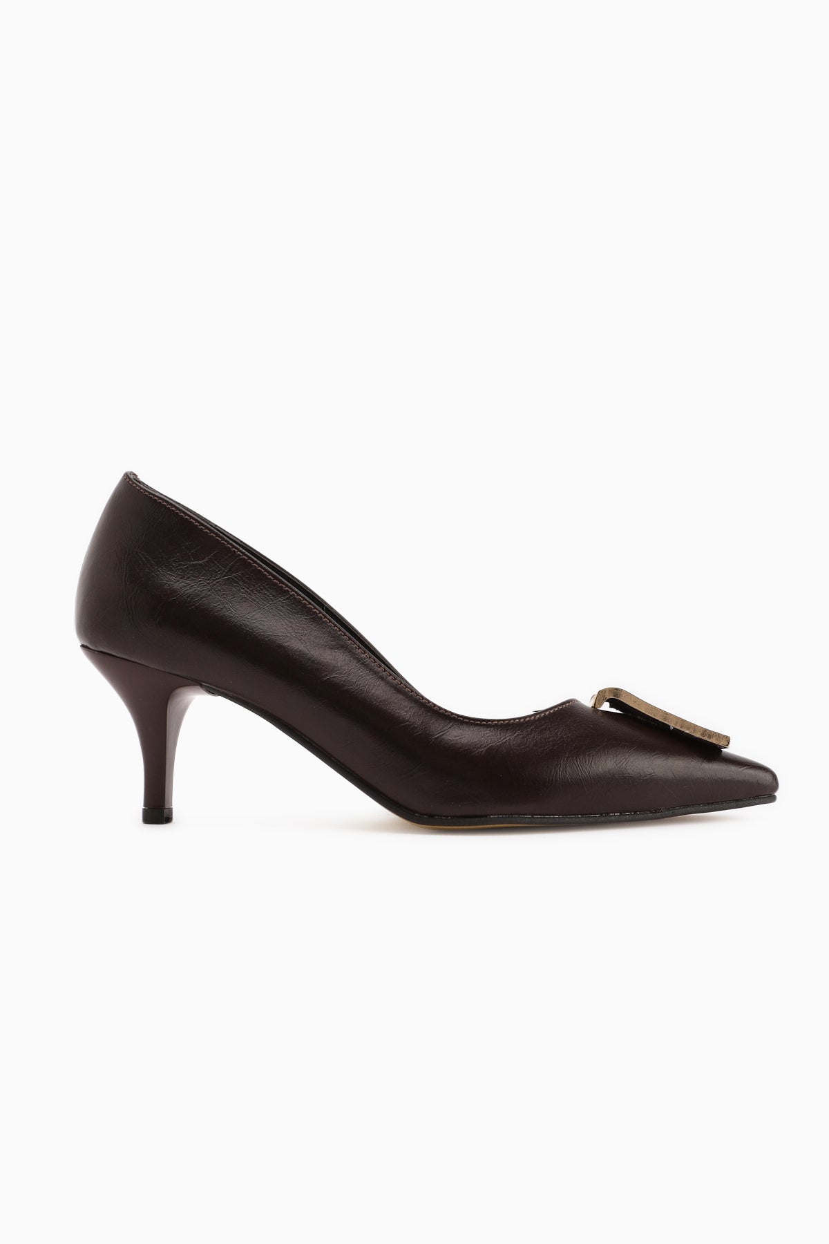 Lian – Brown Buckle Stiletto Heeled Shoe (Women)