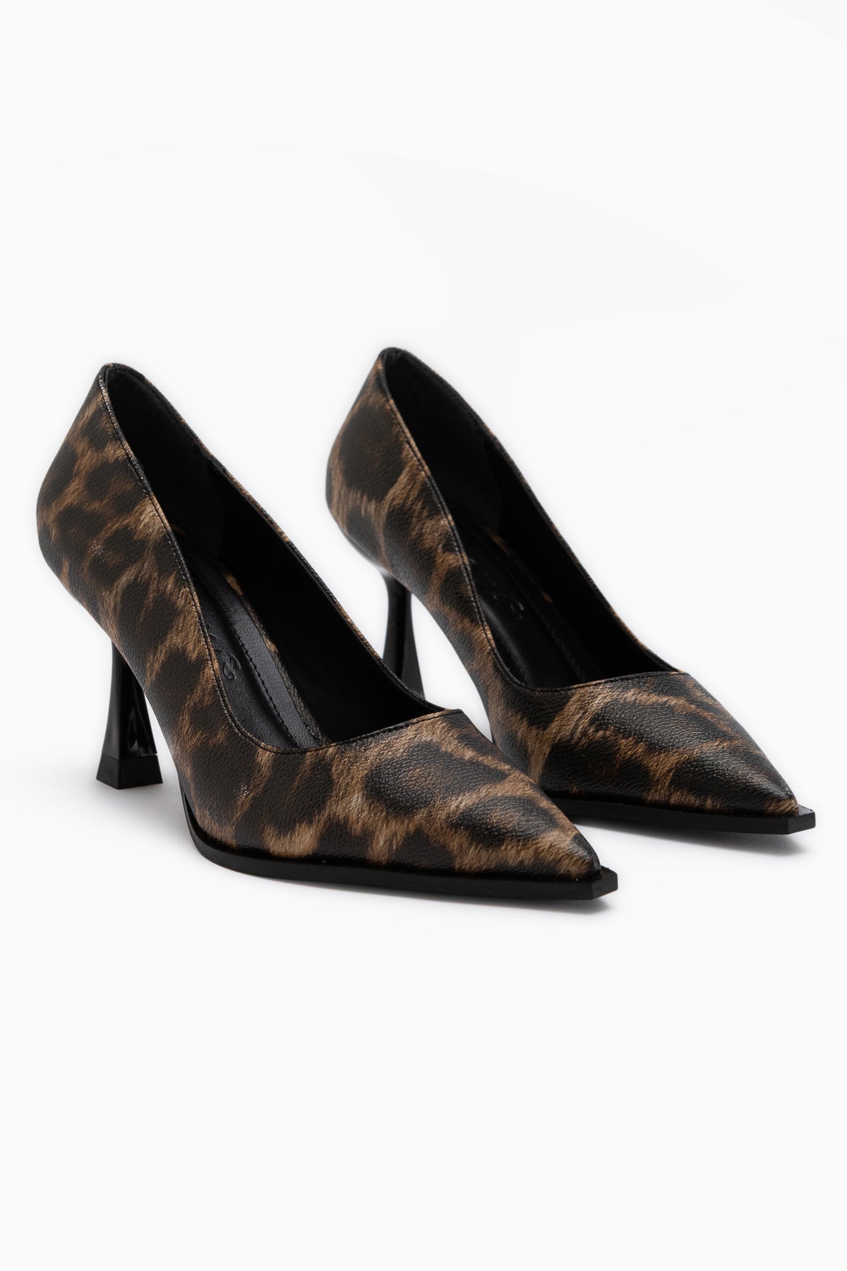 Shelby Leopard Print Pointed Toe Heeled Shoes