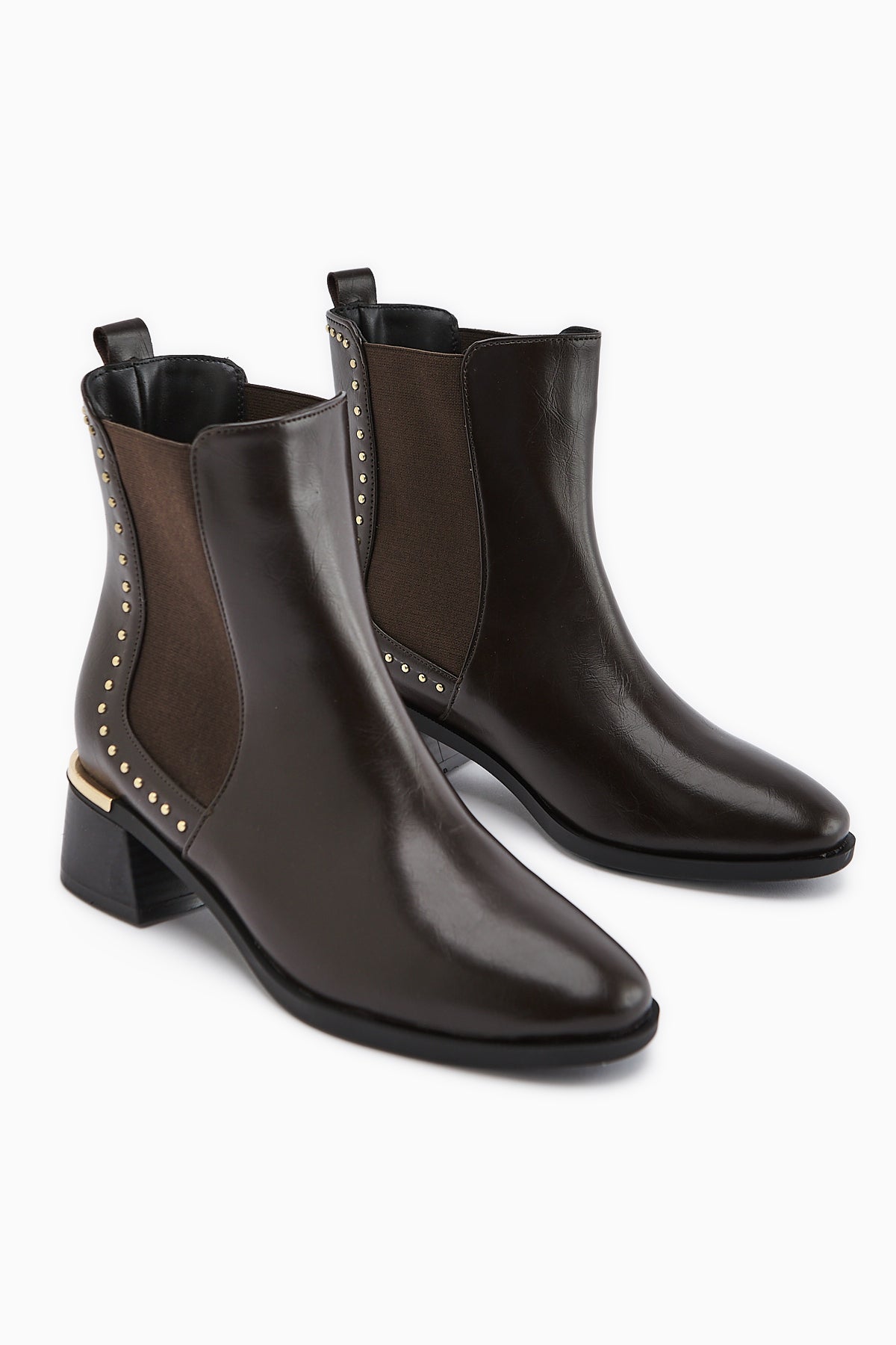 Jane – Brown Elasticized Heeled Boot (Women)