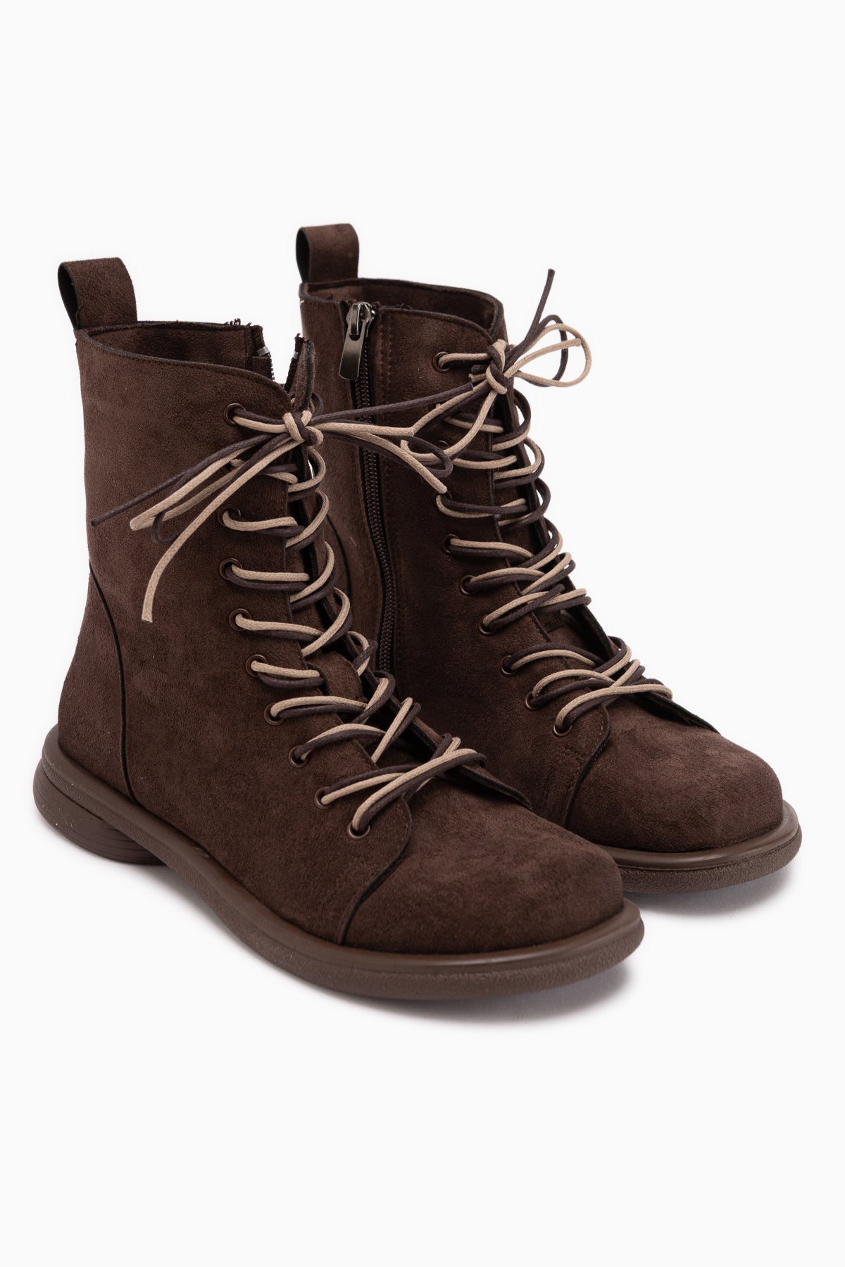 Florine Brown Suede Double Laced Women’s Boots