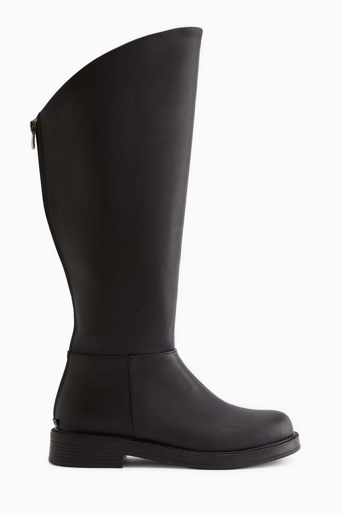 Gigi Black Foldable Fur-Lined Zippered Boots