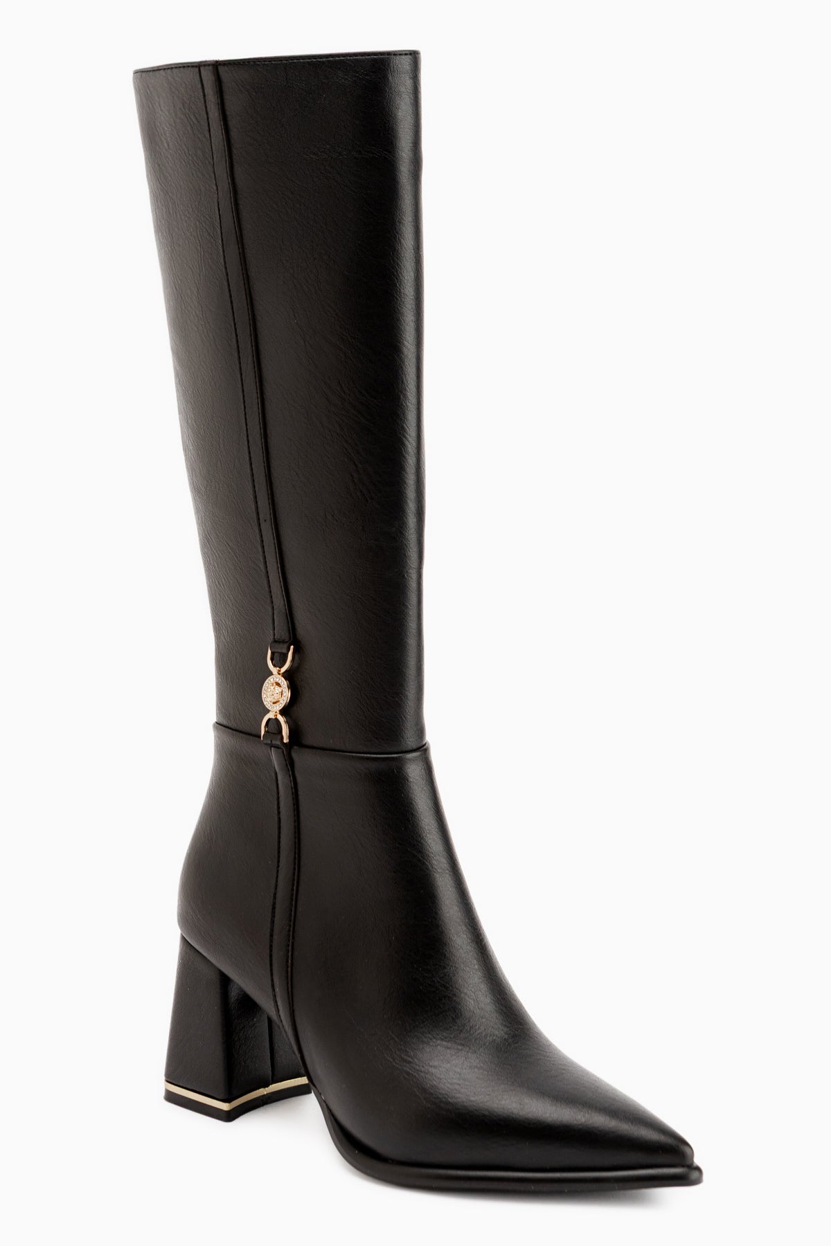 Kris Black Buckle Detailed Women’s Boots