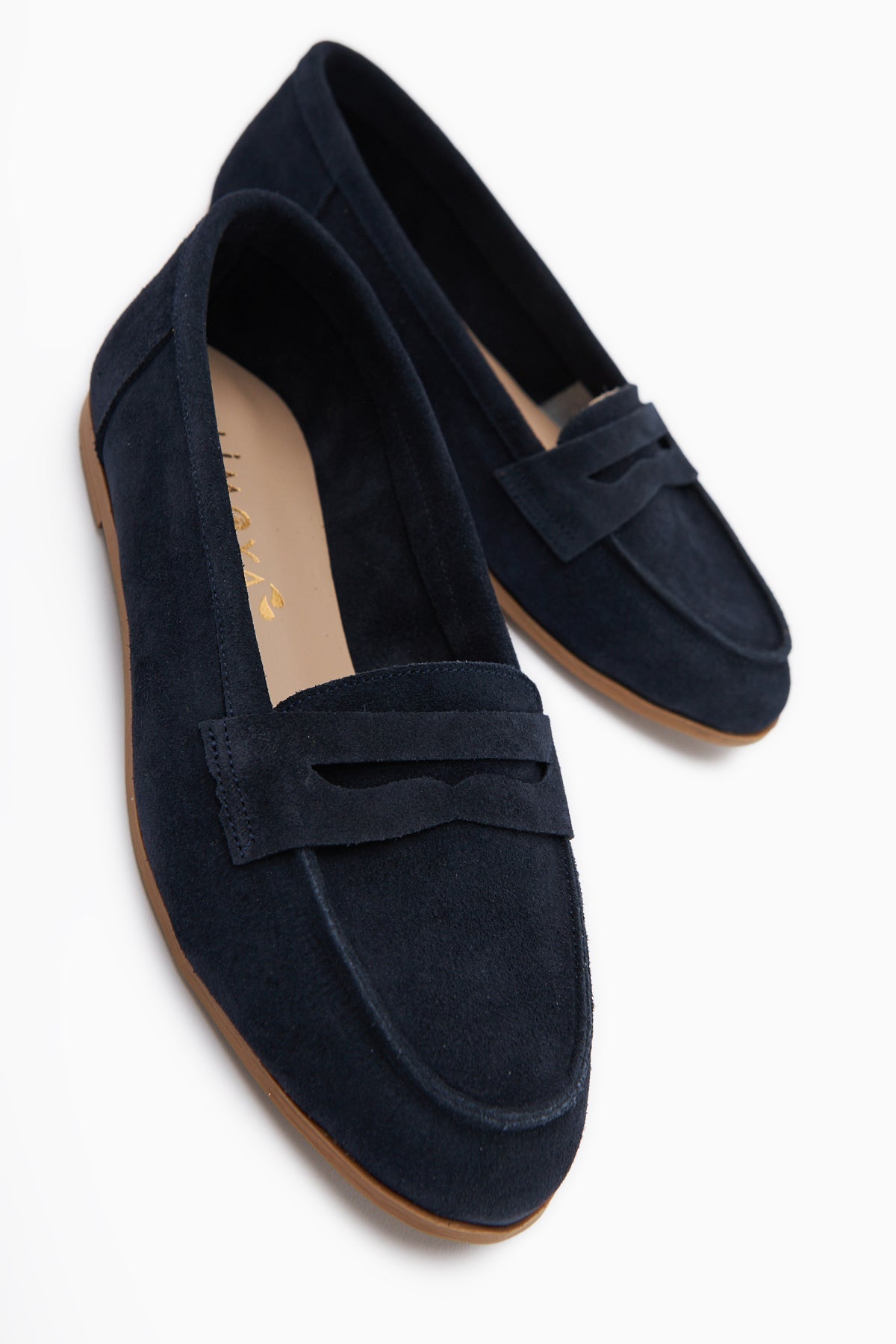 Solina Genuine Leather – Navy Suede Loafer (Women)