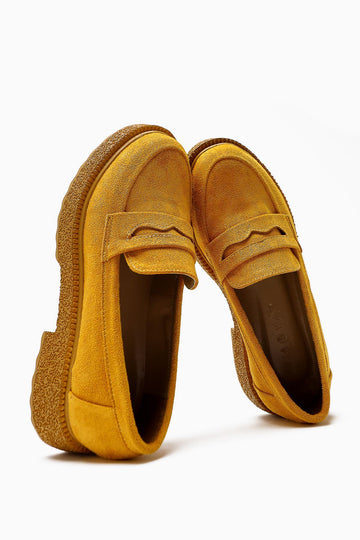 Bojan Mustard Suede Thick Soled Casual Shoes