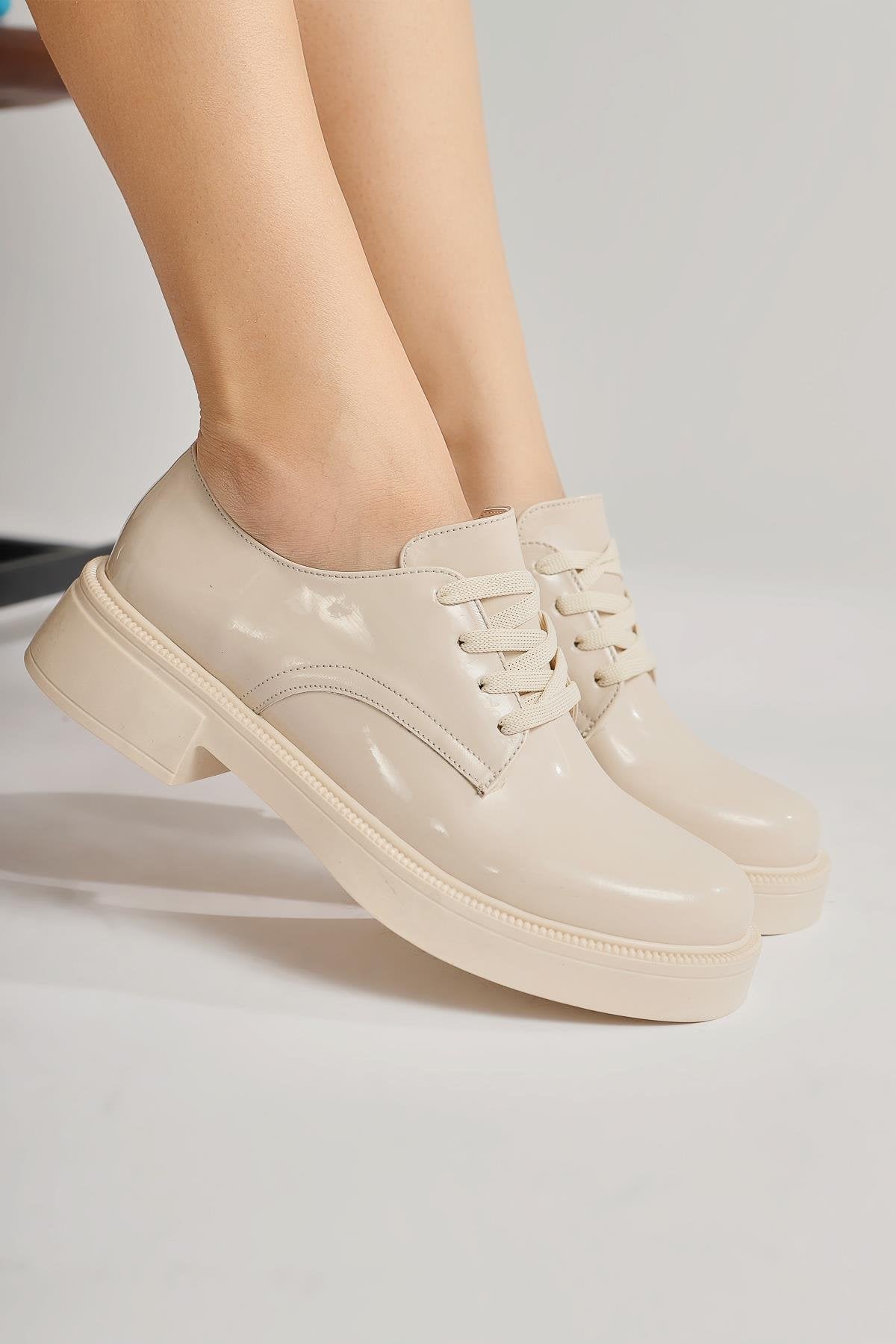 Satya – Nude Patent Lace-Up Shoe (Women)