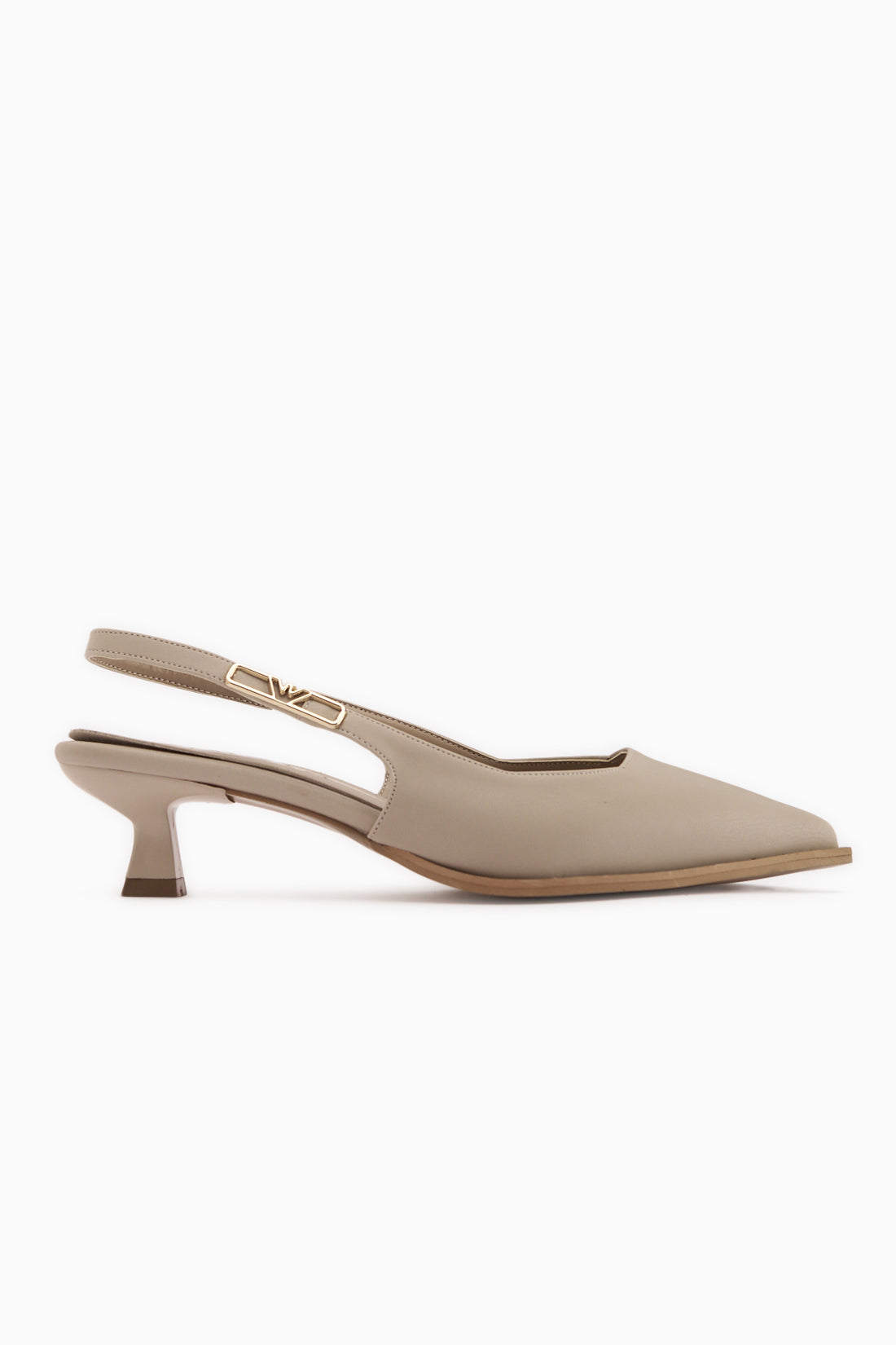 Gina Beige Short Heeled Women’s Shoes
