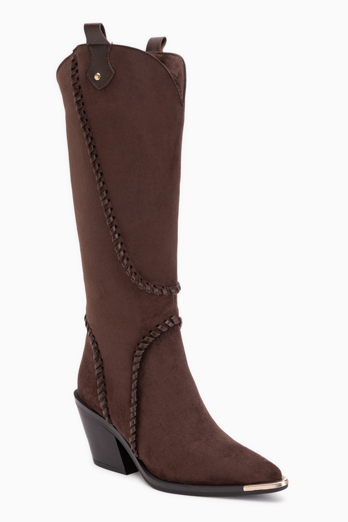 Gertie Brown Suede Stitch Detailed Women’s Boots