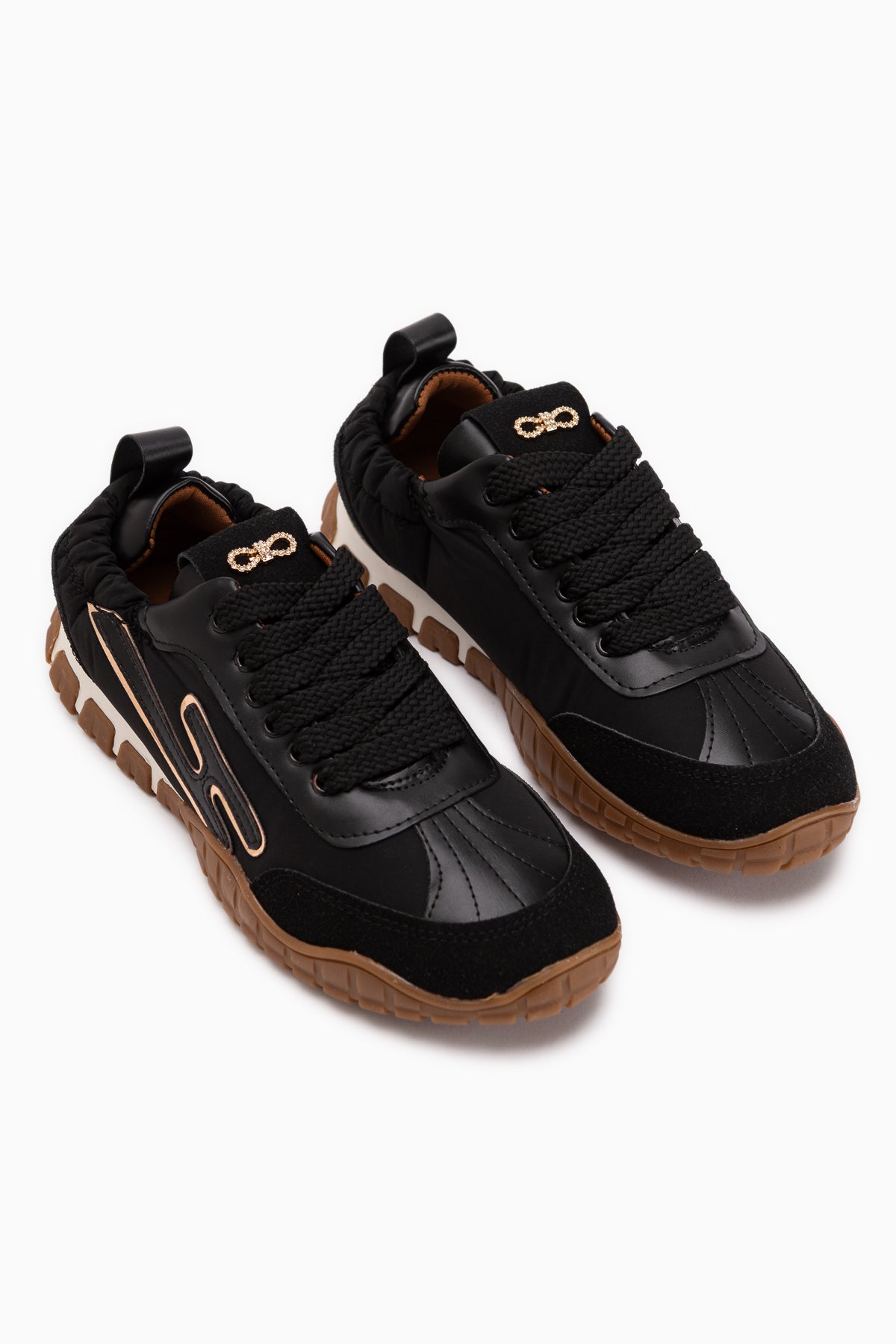 Jessica Black Suede Detailed Laced Women’s Sneakers