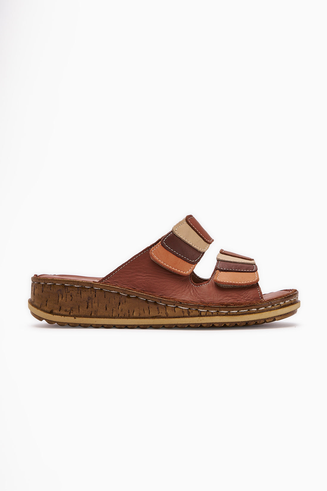 Genuine Leather Kassid Brown Comfort Slippers