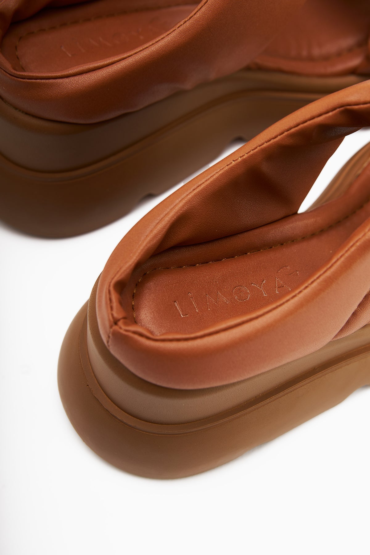 Susi – Cognac High-Heeled Puffy Slide (Women)