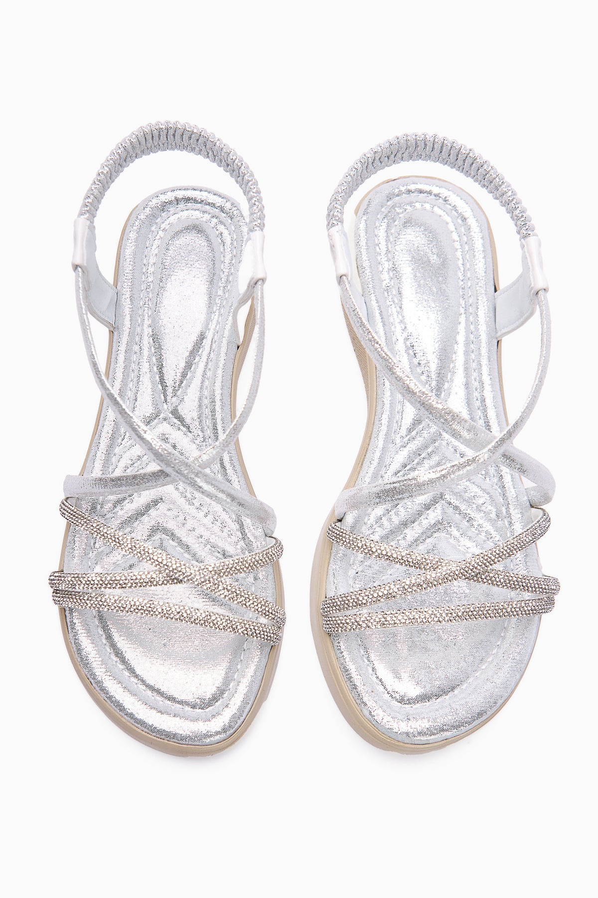 Taida Silver Stone-Embellished Women's Sandal