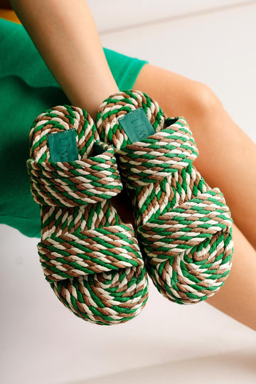 Nemie Green Rope Sandals