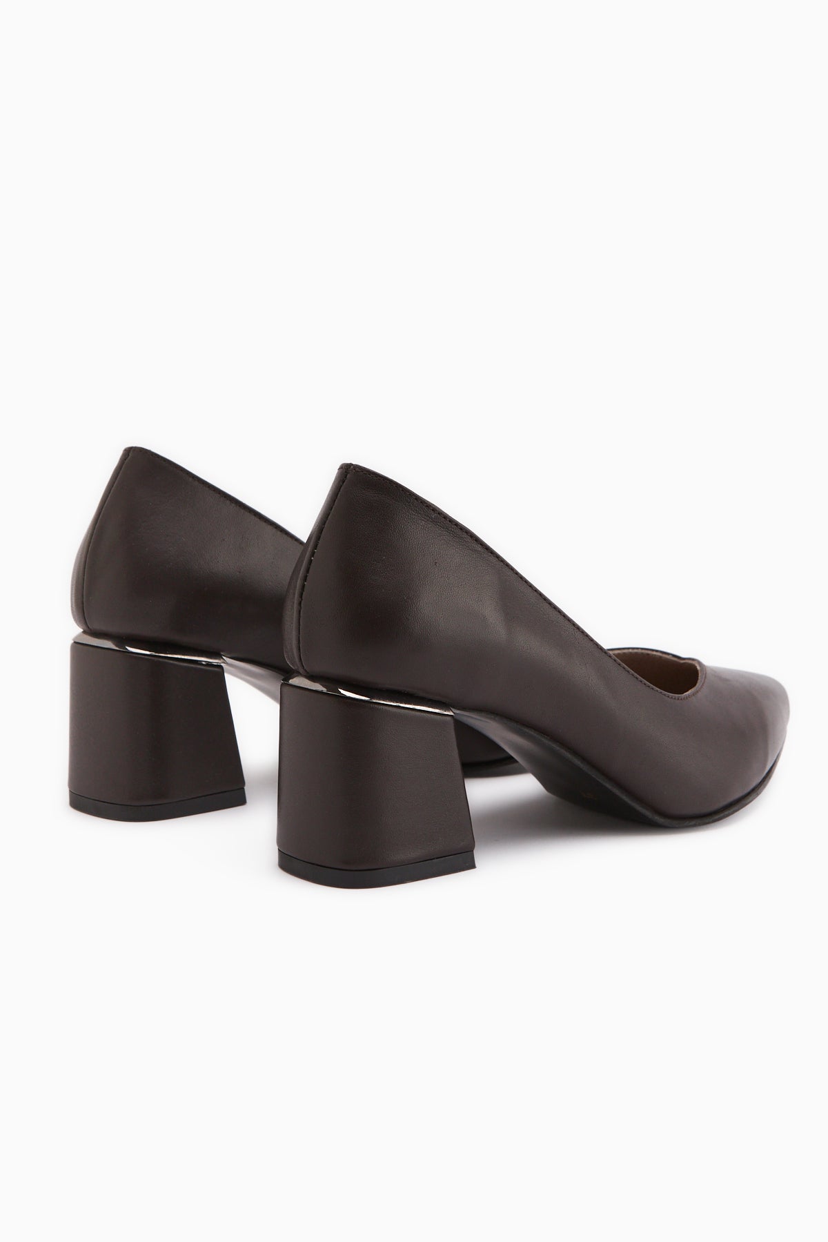 Ferida Genuine Leather Brown Thick Heeled Women’s Shoes