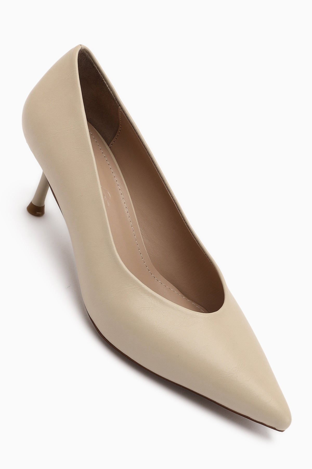 Michel Women's Beige Slim Heel Shoes