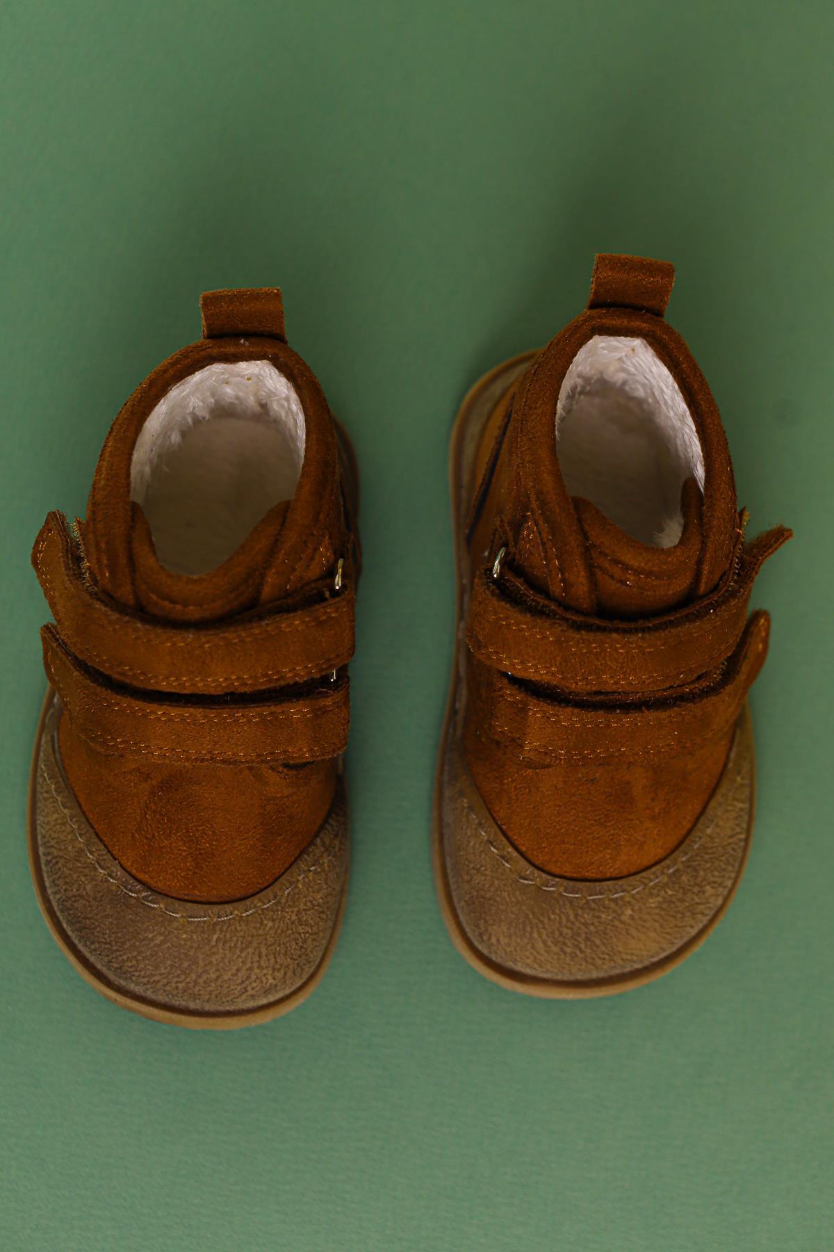 Heddy Taba Suede Velcro Baby Boots