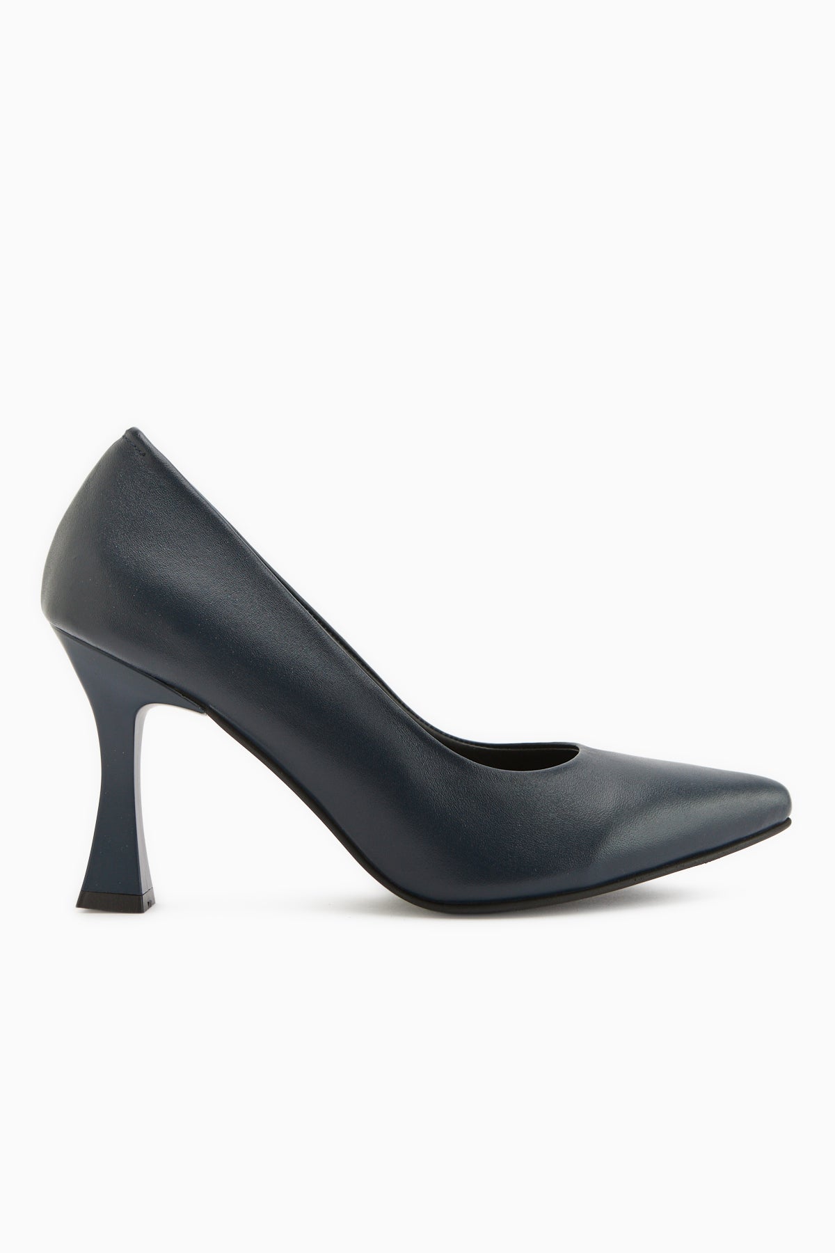 Genuine Leather Navy Women’s Heeled Shoes Stiletto