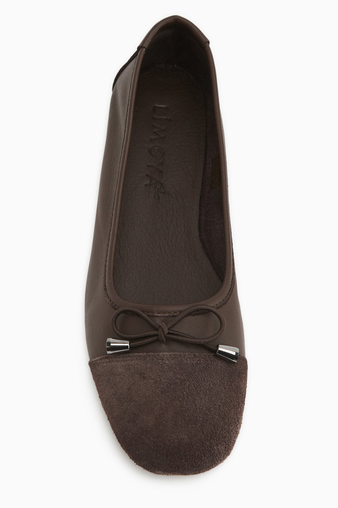 Anjela Genuine Leather Brown Bow Detailed Women’s Ballet Flats