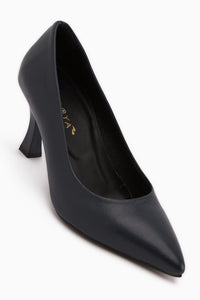 Clarry Genuine Leather Navy Women’s Heeled Shoes