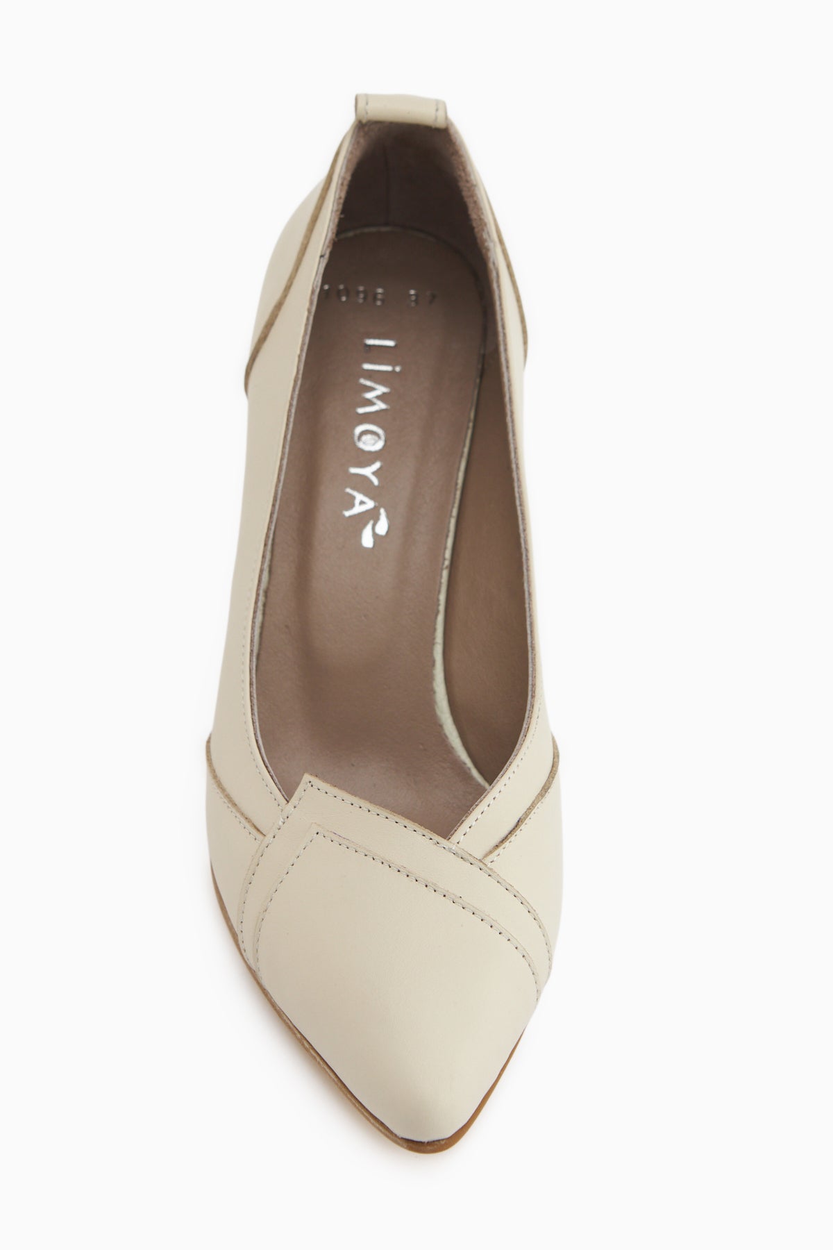 Mirella Genuine Leather Beige Women’s Heeled Shoes