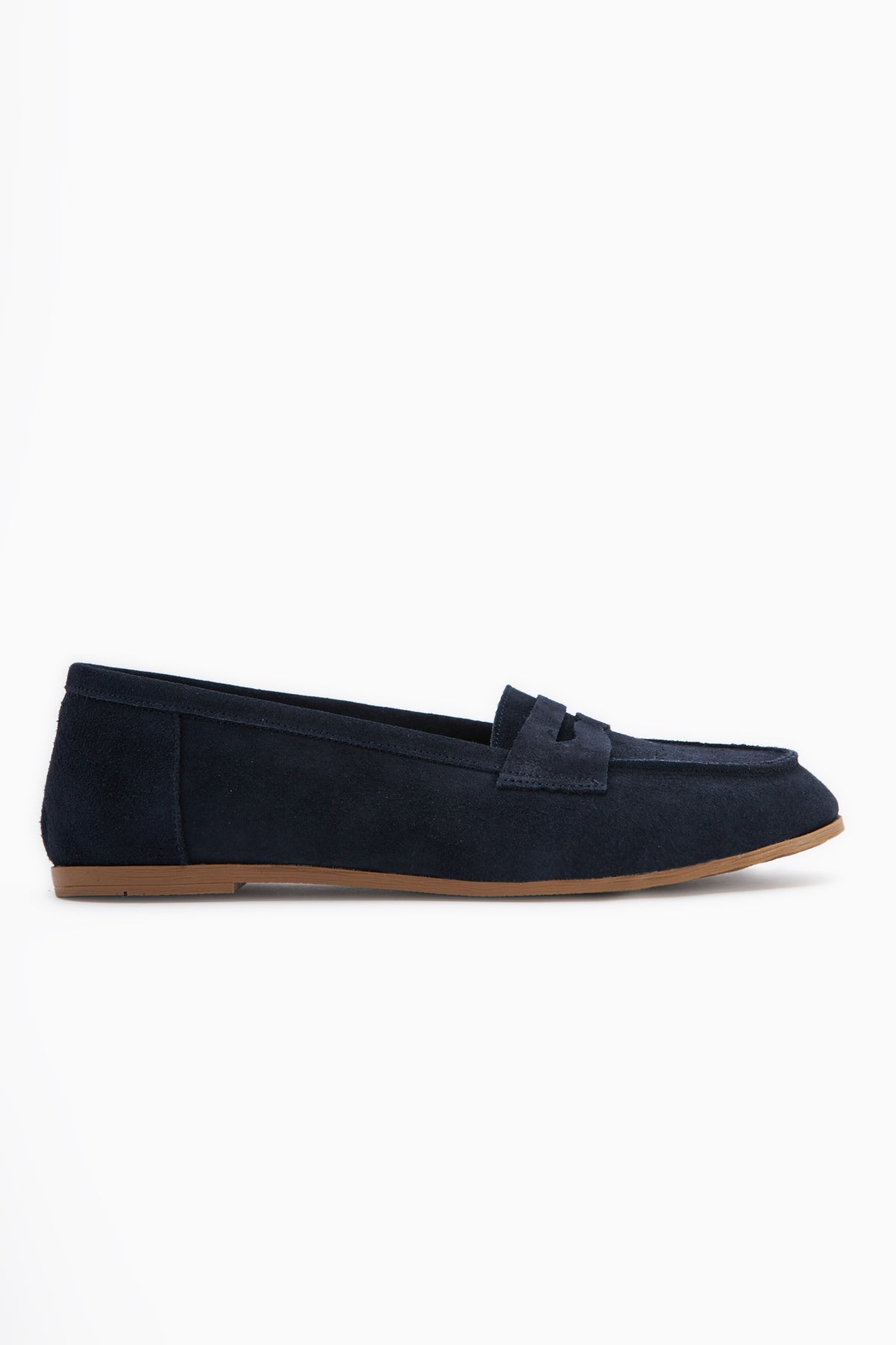 Solina Genuine Leather – Navy Suede Loafer (Women)