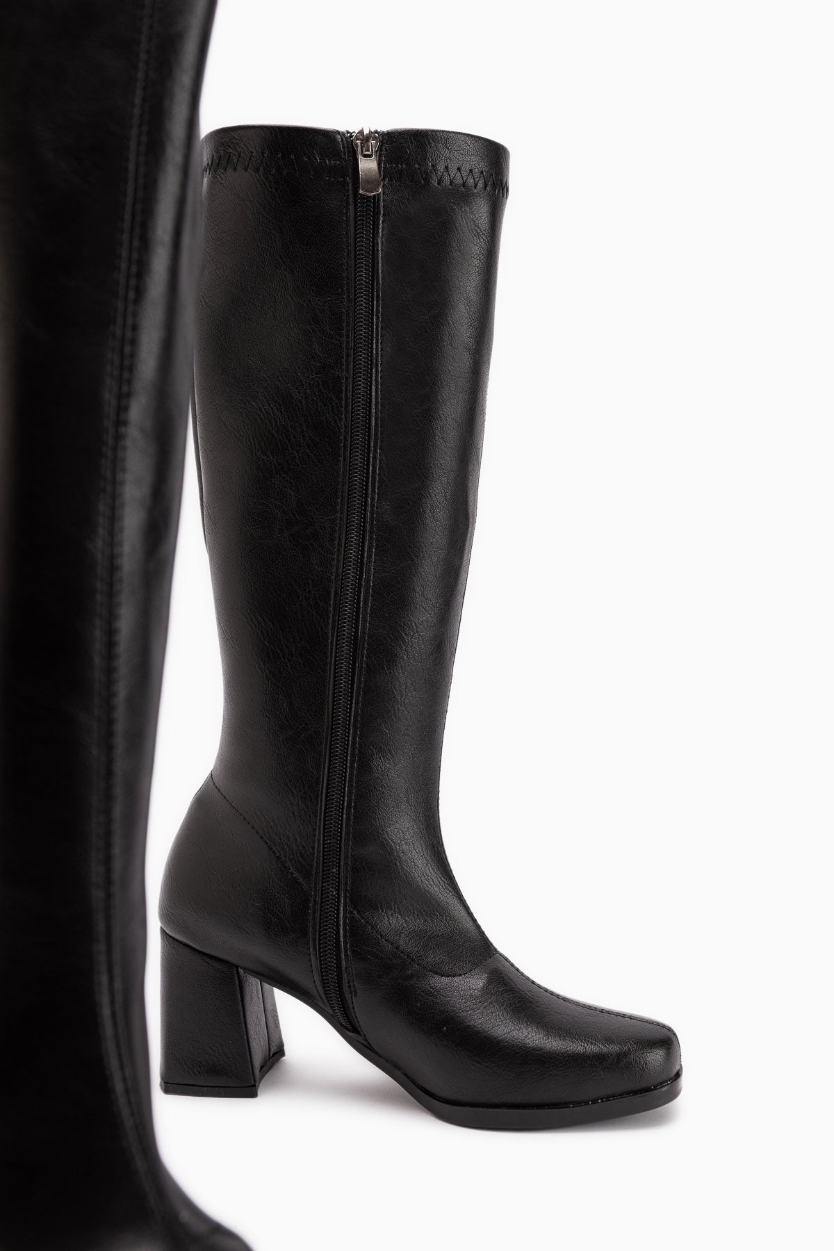 Evie Black Square Toe Women’s Stretch Boots