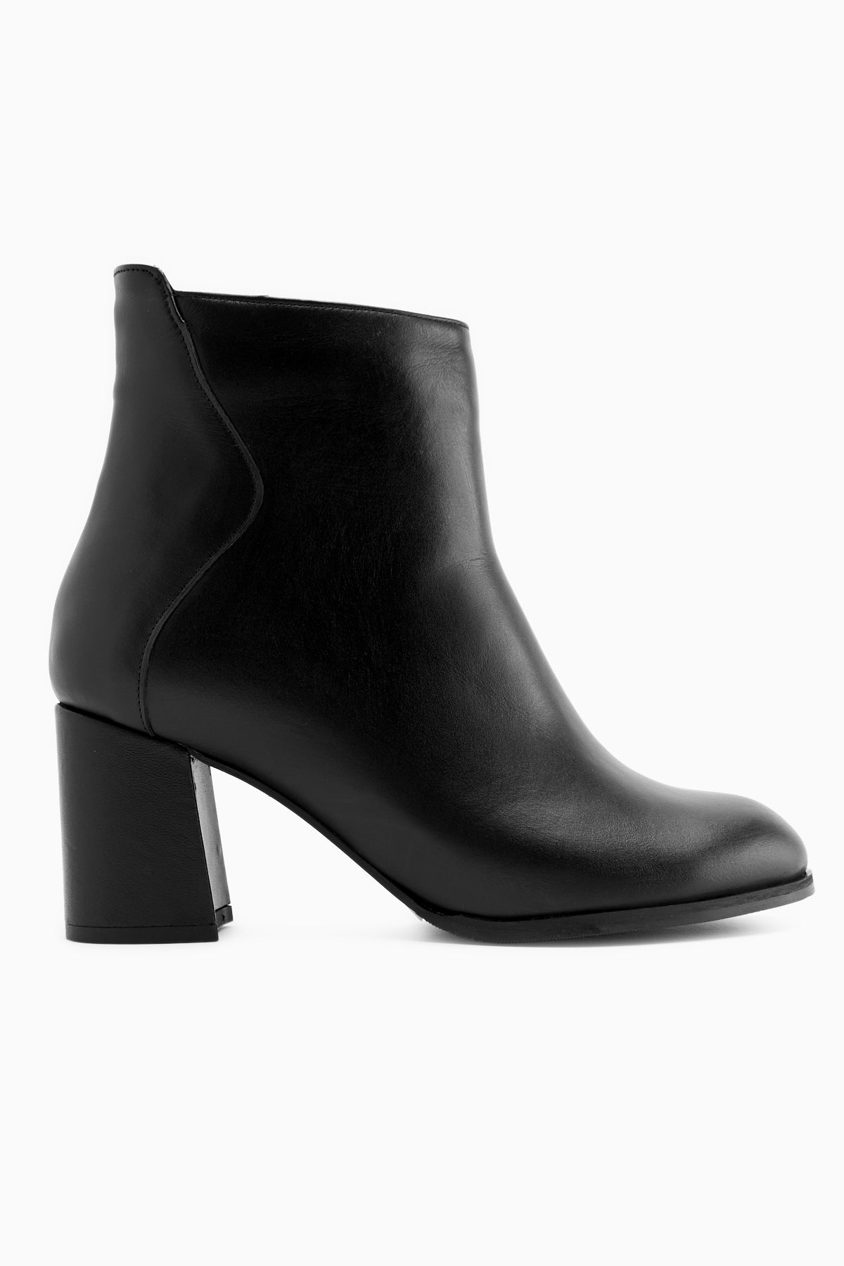 Eliza – Black Genuine Leather Heeled Boot (Women)